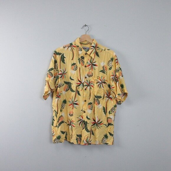 Reyn Spooner Hawaiian Traditionals Men's M Dress Shirt Rayon Tropical Vtg 208 - Picture 1 of 9